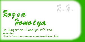 rozsa homolya business card